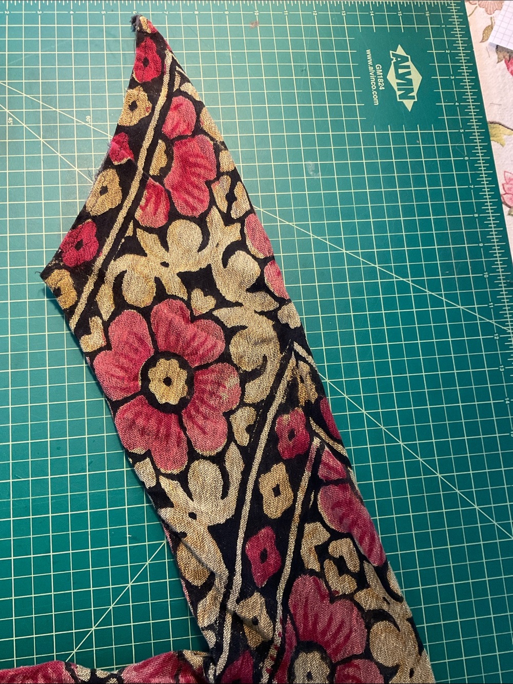 Vintage 70s Indian block print gauze dressmaker made maxi - Picture 4 of 6